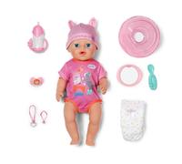 BABY born Emma con nuova funzione Click & Play - bambola da 43 cm con 10 funzioni e accessori, funziona senza batterie