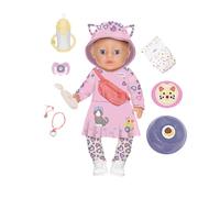 BABY born Emma Stile Arcobaleno 43 cm con 10 funzioni, Click & Play, Magic Eyes e 8 accessori