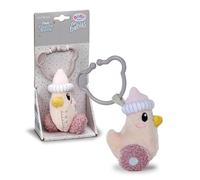 BABY born for babies Biberon in peluche con sonaglio e clip