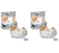 BABY born for babies Carillon Teddy 18 cm, lavabile (Confezione da 2)