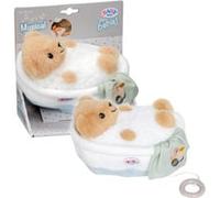 BABY born for babies Carillon Orsetto 18 cm, orsetto di peluche nella vaschetta con modulo musicale estraibile, lavabile