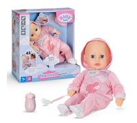 BABY Born Hannah Gioco con Me, Bambola con 5 funzioni, corpo in tessuto morbido e accessori, bambola da 36 cm, per bambini a partire da 1 anno, batterie necessarie