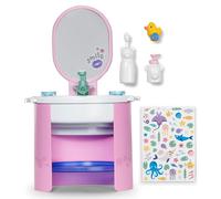 Baby Born Lavabo a mano, lavabi per bambole da 36 cm e 43 cm, con spazzolino da denti e dispenser di sapone, funziona con acqua, non sono necessarie batterie