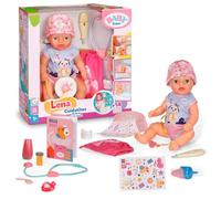 Baby born lena dottoressa 36cm, bambola con 7 funzioni per bambini da 1 anno, funziona senza batteria, con accessori come il dottore
