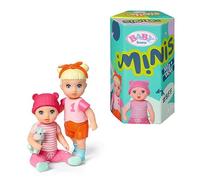 BABY born Minis Online Confezione doppia 6 Vicky e Mila 906071 - Bambola da 6.5 cm con effetti di cambio colore e bambola da 7 cm con fascia rimovibile - Adatta per bambini da 3+ anni