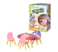 Baby Born Minis Set con tavolo di compleanno, sedie e bambola