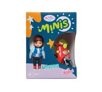 BABY born Minis set con scooter e bambolotto Simon, 7 cm