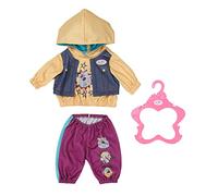 Zapf Creation-Baby Born Outfit Bambole da 43 cm-Include Felpa, Pantaloni e Appendiabiti-Facile per Le Mani Piccole-Promuove empatia e abilità sociali-età: 3+ Anni, Tinta Unita, Colore, 832615
