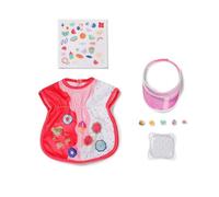 BABY born Outfit da spiaggia con tunica e visiera con pins per bambole da 36 e 43 cm