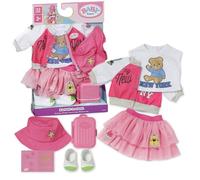 BABY born Outfit da viaggio con vestito, scarpe e accessori per bambole da 43 cm