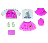 BABY born Outfit da viaggio con vestito, scarpe e accessori per bambole da 43 cm
