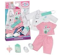 BABY born Outfit dottore 43 cm con Click & Play | Camice da medico, maglietta, pantaloni, mascherina, accessori da medico, compatibile con Click & Play