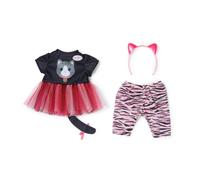 BABY born Outfit gattina con vestito con gonna in tulle, pantaloni e cerchietto per bambole da 43 cm
