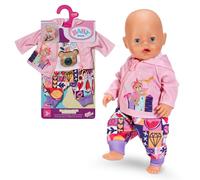 BABY born Outfit neonato per bambole 43 cm | Maglia a maniche lunghe, pantaloni, giacca con orecchie Teddy, adatta a bambole da 43 cm