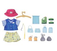 BABY born Outfit pescatore Teddy per Teddy e bambole 43 cm | Canna da pesca inclusa, adatta a Teddy e bambole da 43 cm