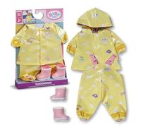 BABY born Outfit da pioggia con impermeabile, pantaloni antipioggia e stivali di gomma per bambole da 43 cm