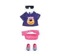 BABY born, Puppenzubehör, Bike Accessories 43cm, Zubehör Fahrrad Outfit mit Shirt, Brille, Bauchtasche und Schuhen, 835654, Zapf Creation, Colore Nero