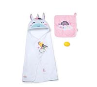 BABY born Set di asciugamani con cappuccio - Con asciugamani unicorno & arcobaleno - Accessorio per bambole - Adatto a bambole da 36 cm & 43 cm