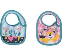 BABY born Set di 2 Bavaglie 43 cm - per Bambini dai 3 Anni in su - Facile da Usare per Mani Piccole - 2 Modelli