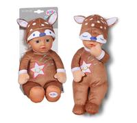 BABY born Sleepy Deer, morbida bambola di 30 cm in tessuto a forma di cervo con cappello e sonaglio integrato, 836552 Zapf Creation