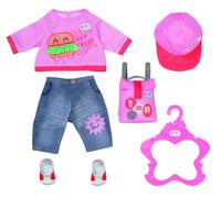 Baby Born Snack Shop - Vestito con cappello, scarpe e zaino per bambole da 43 cm