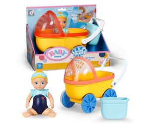 BABY born Splish Splash Passeggino con Emma e gioco d'acqua | Ventose per il fissaggio, Emma e accessori inclusi, gioco d’acqua senza batterie, da 1 anno