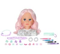 BABY born Styling Head Artist, Hairdressing Head for Styling with Face Stencil,