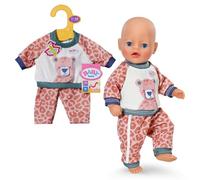 BABY born Tuta da jogging con motivo giungla apribile, felpa e pantaloni leopardati - Accessori di alta qualità per bambole - Abbigliamento adatto a tutte le bambole di 36 cm