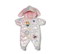 BABY Born tuta da neve con orecchie coniglio I Abbigliamento bambola di alta qualità I Accessori per bambola 43 cm I Stile metallico per la pista