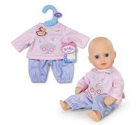 BABY born Tuta sportiva - Completo per bambola con maglia rosa a maniche lunghe e pantaloni lilla - Abbigliamento per bambole - Accessorio per bambole da 36 cm