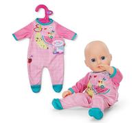 BABY born Tutina rosa - Pigiamino per bambola con dettagli blu e stampa dolce - Abbigliamento per bambole di alta qualità - Accessorio per bambole da 36 cm