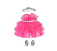 Baby Born Vestito da principessa con abito rosa, tiara e scarpe argentate per bambole da 43 cm