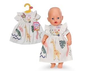 BABY born Vestito Giraffa 43 cm con Volant | Volant, motivo giungla e giraffa, adatto a bambole da 43 cm