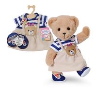 BABY born Vestito Teddy con scarpe per Teddy e bambole da 43 cm | Vestito a righe con toppa a forma di orsetto, scarpe incluse, adatto a Teddy e bambole da 43 cm