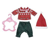 BABY born Weihnachtsoutfit, mit Weihnachtspullover, grüner Hose und Nikolausmütz