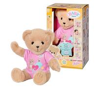 Zapf Creation 835609 BABY born Bär mit pinkem Strampler- Teddybär Kuscheltier, b