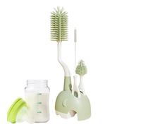 Baby Bottle Cleaner, Cup Cleaning Kit, Soft Bristle Brush Set, Gentle Non Scratch Cleaning, Travel Friendly Design, Kitchen Home Nursery Use, 12.99x4.33 Inches Green Pink 1 Set