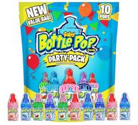 Baby Bottle Pop Confezione da 10 lecca-lecca confezionati singolarmente con salsa di zucchero a velo in aromi fruttati assortiti, caramelle divertenti per dolcetti scolastici e pacchetti di cura