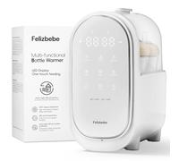Baby Bottle Warmer, Felizbebe 11 in 1 Double Bottle Warmer for Breast Milk & Formula with Night Light, Detachable Body for Easy Cleaning & Accurate Temperature Control, Timer, Fast Milk Warmer