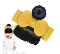 Baby Bowknot Bangs Wigs - Parrucche Frangia Con Fiocco Per Prima Infanzia - Facili Da Indossare Comode Per Feste Occasioni Speciali Momenti Genitori-Figli
