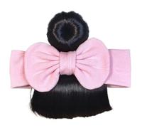 Baby Bowknot Bangs Wigs, Toddler Hairpiece, 7.09 Inches Natural Hair Simulation, Elastic Skin-Friendly Headwear for Stage Performances, Celebrations, Parent-Child Gatherings