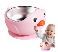 Baby Bowls With Suction | Shock-Resistant Anti-Slip Baby Bowls | Cartoon Kids Feeder | Cartoon Kids Feeder For Self-Feeding Practice First Solids Snack Time Outdoor Meals Travel Picnic Daycare