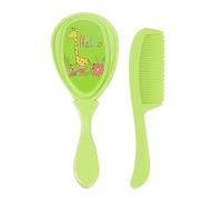 Baby Brush and Comb Set, Soft Bristle Hair Brush for Cradle Cap Grooming, Gentle Massage and Shower Scalp Care, Safety Hairbrush for Kids, Ideal Grooming Products