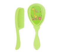 Baby Brush Comb Set, Soft Bristle Hair Brush Cradle Cap, 2 Colors Gentle Baby Hairbrush for Scalp Care, Massage Shower Grooming Kit, Safe and Comfortable