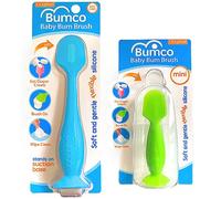 Baby Bum Brush, Originale applicatore per crema da pannolino, morbido e flessibile, in silicone, regalo unico + mini applicatore per crema da pannolino, con custodia da viaggio, (blu + verde)