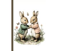 Baby bunnies next to each other holding hands: Work Notebook, Funny Office Gift for Women, Coworker, Boss, Secret Santa Gag Gift (Blank Lined Journal)