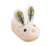 Baby Bunny Slippers Pantofole in peluche per ragazzi Ragazza, Cute Rabbit House Shoes Calde, morbide pantofole in feltro soffici per camera da letto, bianco, 36 EU