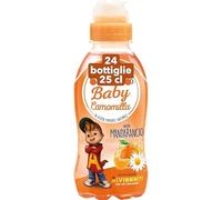 Baby Camomilla Acqua Minerale Gusto Mandarancio, 24 x 25 on Camomilla, Per Bambini, Tappo Flip-Top, Formato Multipack