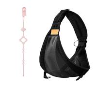 Baby Carrier - Portatili Regolabili Marsupio Neonato, Multifuncole Comodi Tragegurt Fascia Porta Bebe con Cinghie Giocattolo Regolabili in Silicone Regolabili per Bambini Neonati (Nero)