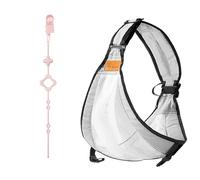 Baby Carrier - Portatili Regolabili Marsupio Neonato, Multifuncole Comodi Tragegurt Fascia Porta Bebe con Cinghie Giocattolo Regolabili in Silicone Regolabili per Bambini Neonati (Grigio)